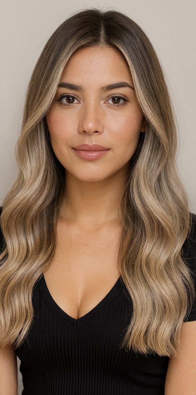 Balayage soleil doux - Après